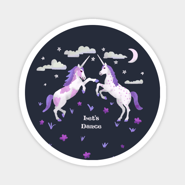 Let's Dance Unicorns Magnet by Annelie